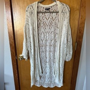 American Eagle Crotchet Cardigan Sweater